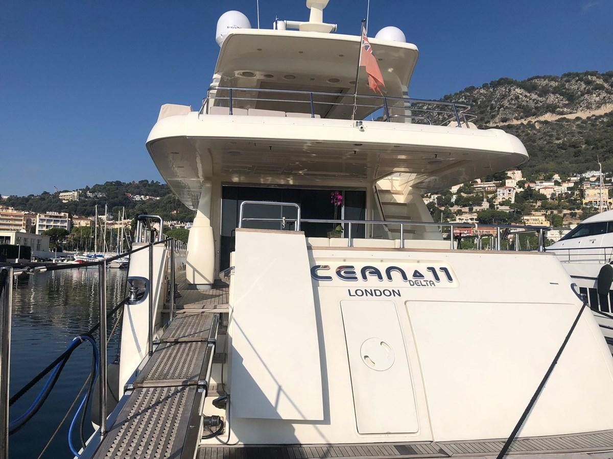 a large white boat docked aboard OCEAN DELTA 11 Yacht for Sale