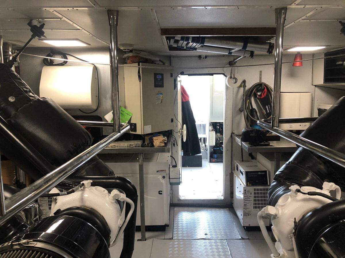 a room with equipment and equipment aboard OCEAN DELTA 11 Yacht for Sale