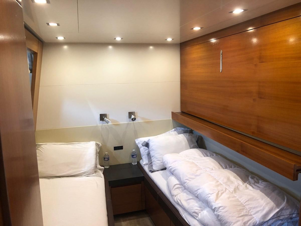 a room with two beds aboard OCEAN DELTA 11 Yacht for Sale