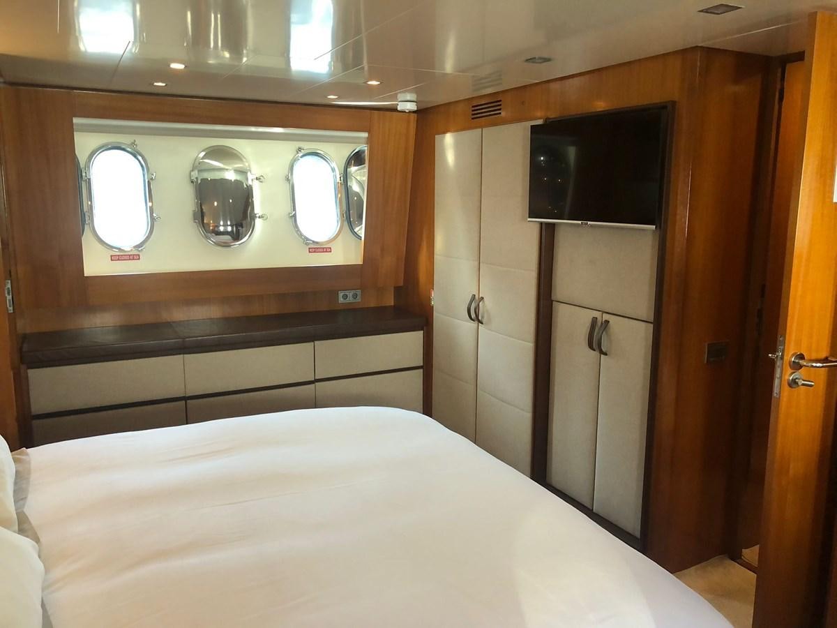 a bed in a room aboard OCEAN DELTA 11 Yacht for Sale