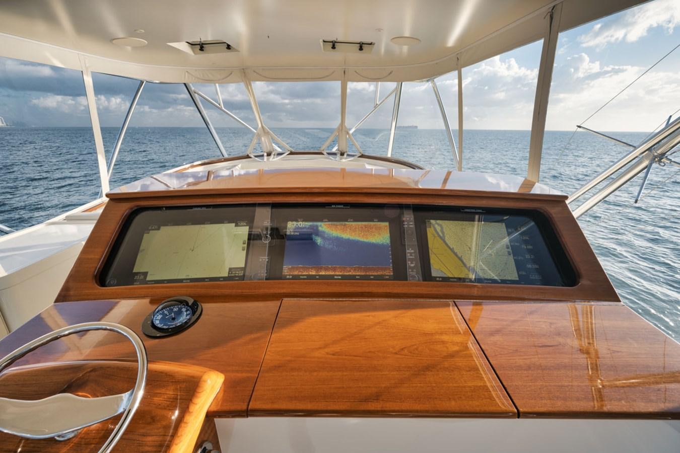 the inside of a boat aboard OWL'S NEST Yacht for Sale