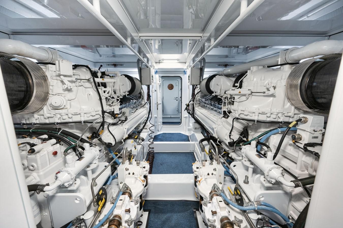 a large white machine aboard OWL'S NEST Yacht for Sale