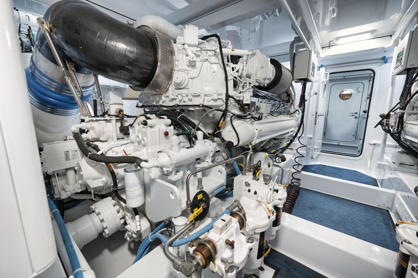 a close-up of a car aboard OWL'S NEST Yacht for Sale