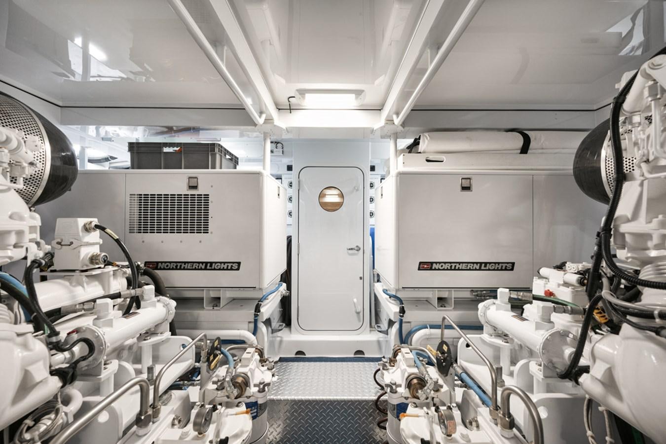 a room with machinery aboard OWL'S NEST Yacht for Sale