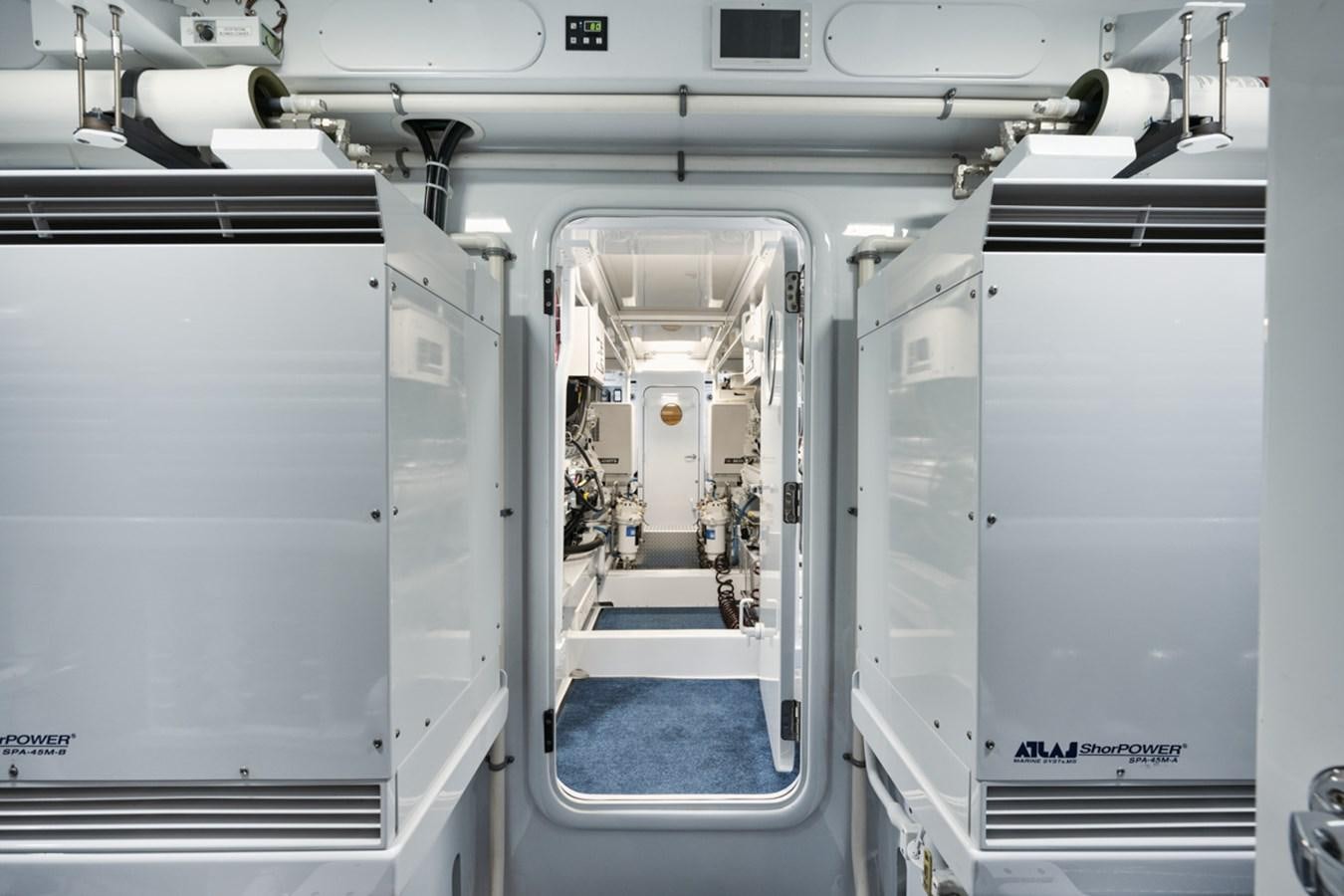 a machine with a door open aboard OWL'S NEST Yacht for Sale