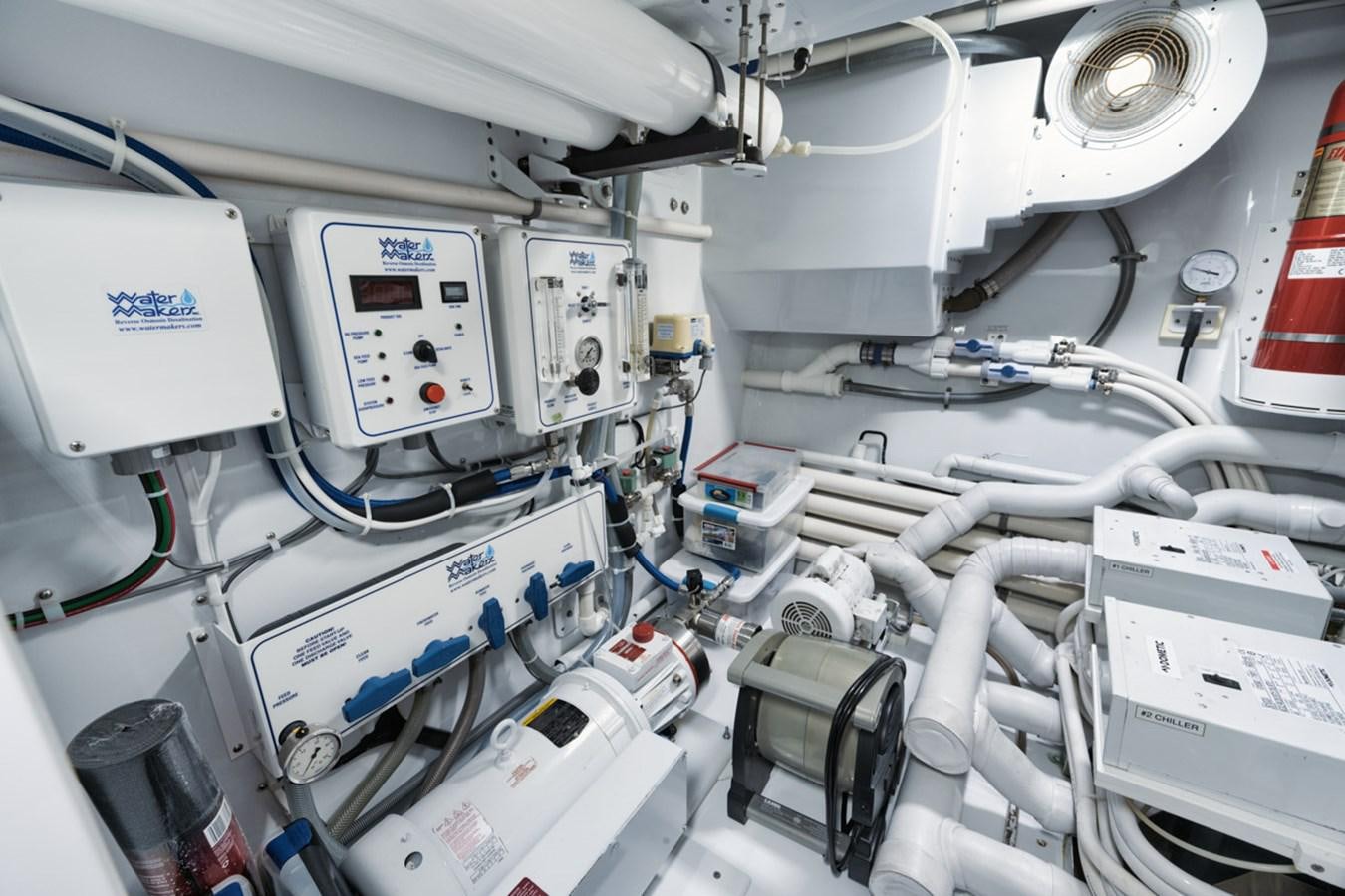 a close-up of a machine aboard OWL'S NEST Yacht for Sale