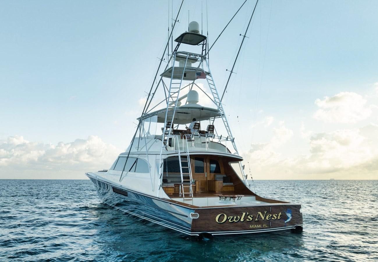 a boat in the water aboard OWL'S NEST Yacht for Sale