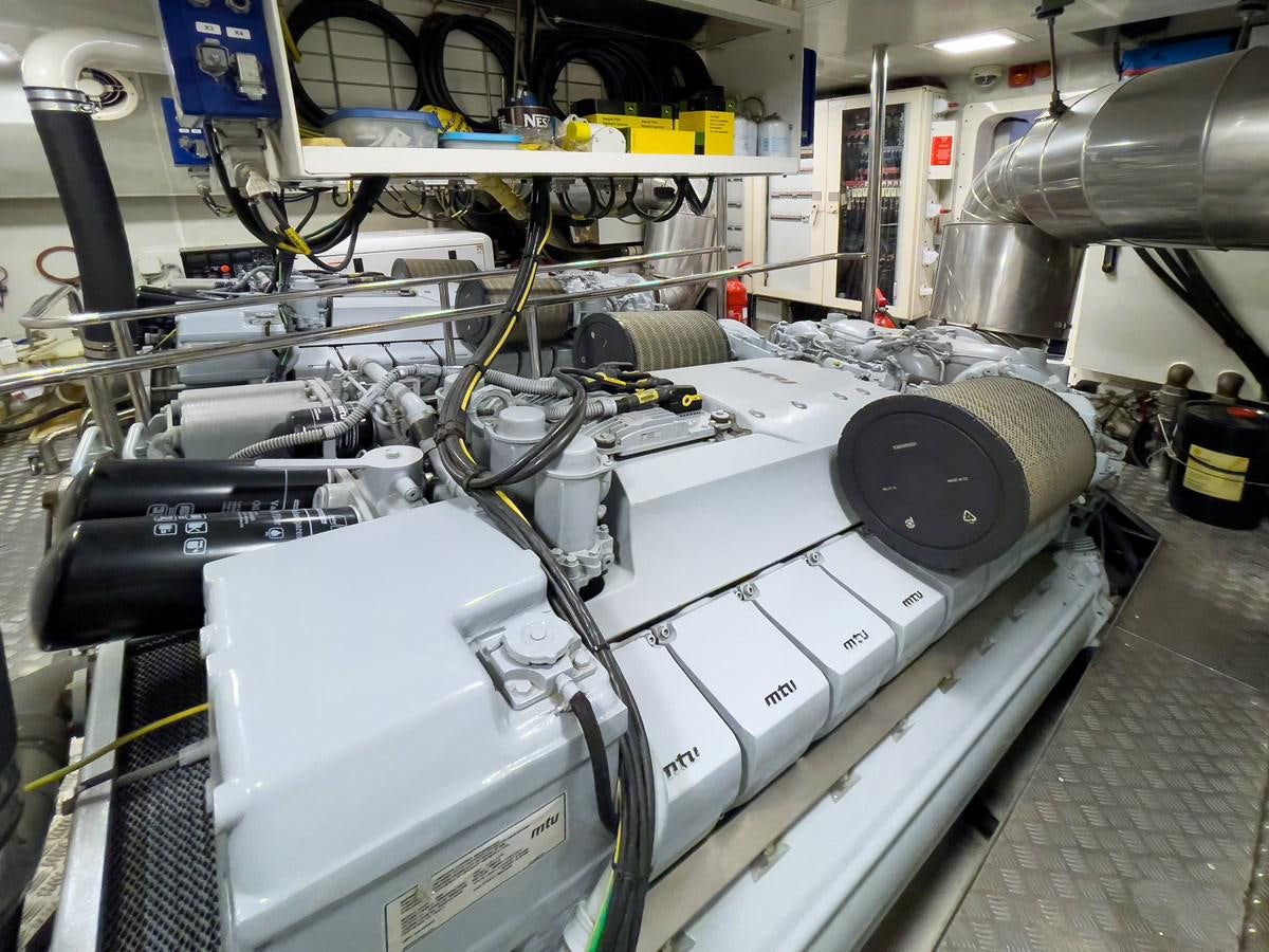 a machine with a large piece of equipment on it aboard WATER TOY III Yacht for Sale