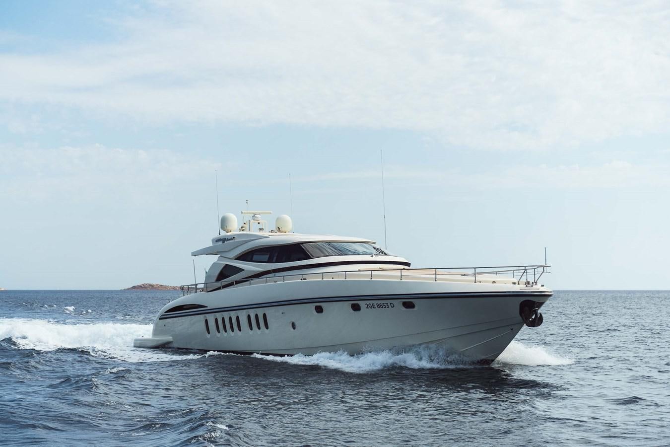 a white yacht in the water aboard ALLIE Yacht for Sale