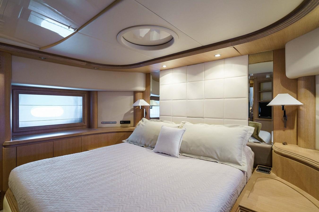 a bed with pillows aboard ALLIE Yacht for Sale
