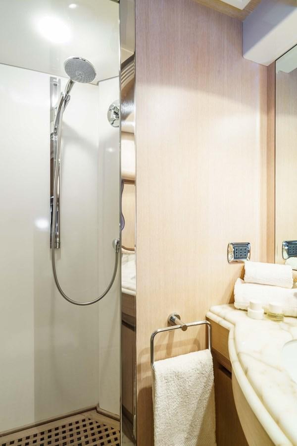 a shower unit in a bathroom aboard ALLIE Yacht for Sale