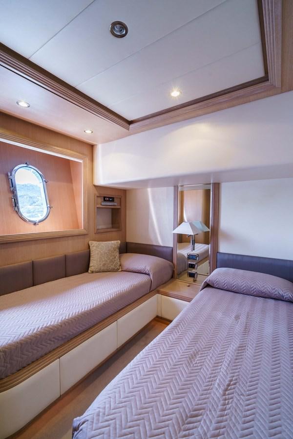 a room with two beds aboard ALLIE Yacht for Sale