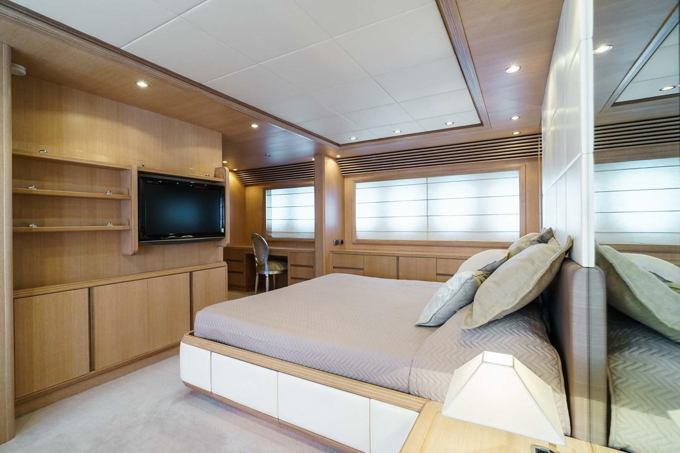 a bed in a room aboard ALLIE Yacht for Sale