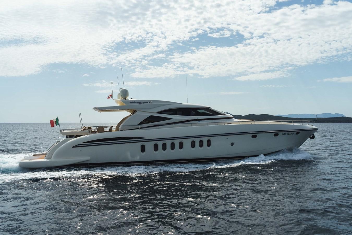 a white yacht in the water aboard ALLIE Yacht for Sale