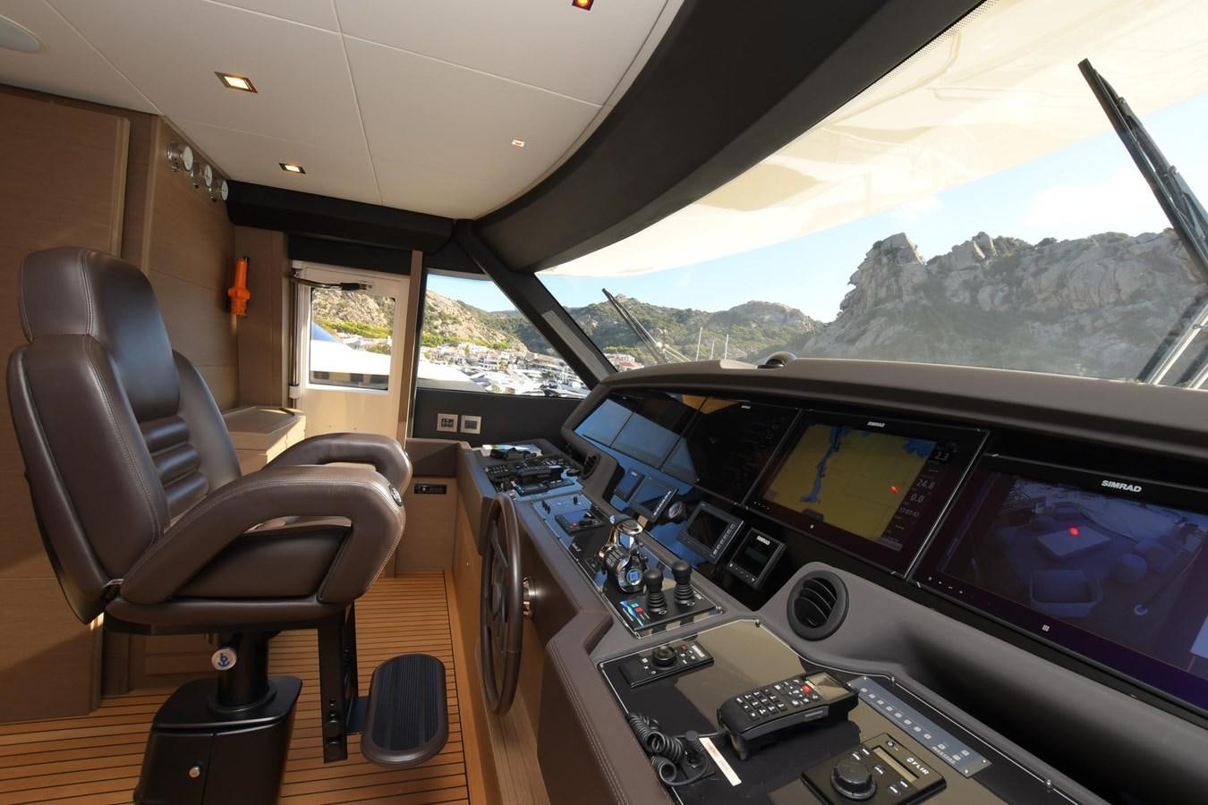 inside of a car with a view of mountains and trees aboard VICTORIA VIENNA Yacht for Sale