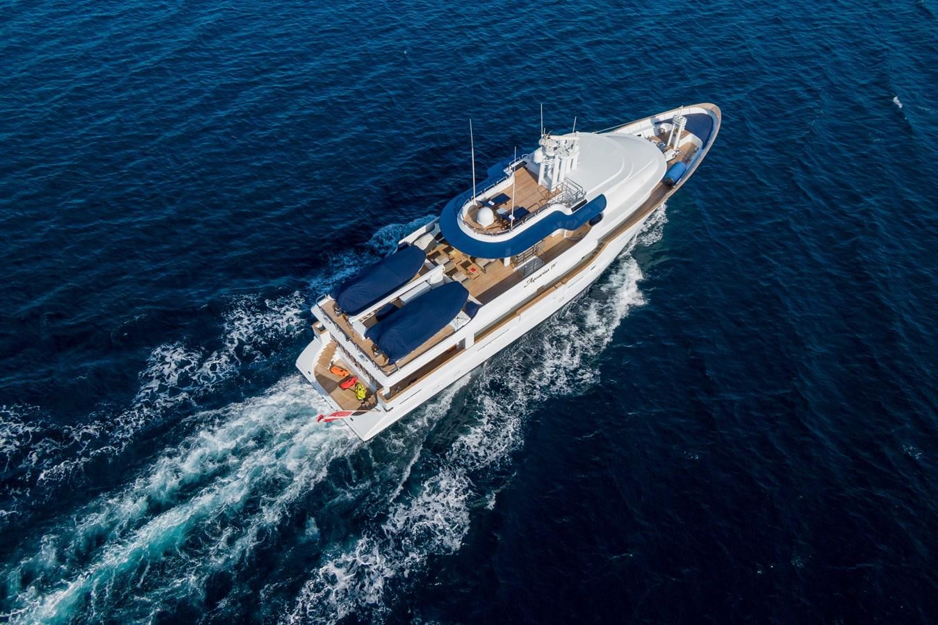 a boat in the water aboard AQUARIUS IV Yacht for Sale