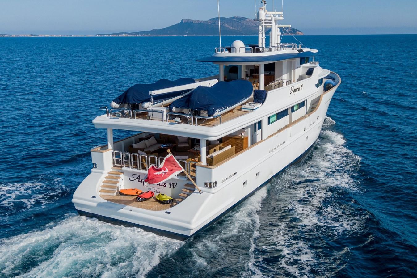 a boat on the water aboard AQUARIUS IV Yacht for Sale