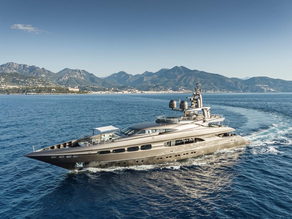 a large ship in the water aboard MRS L Yacht for Sale