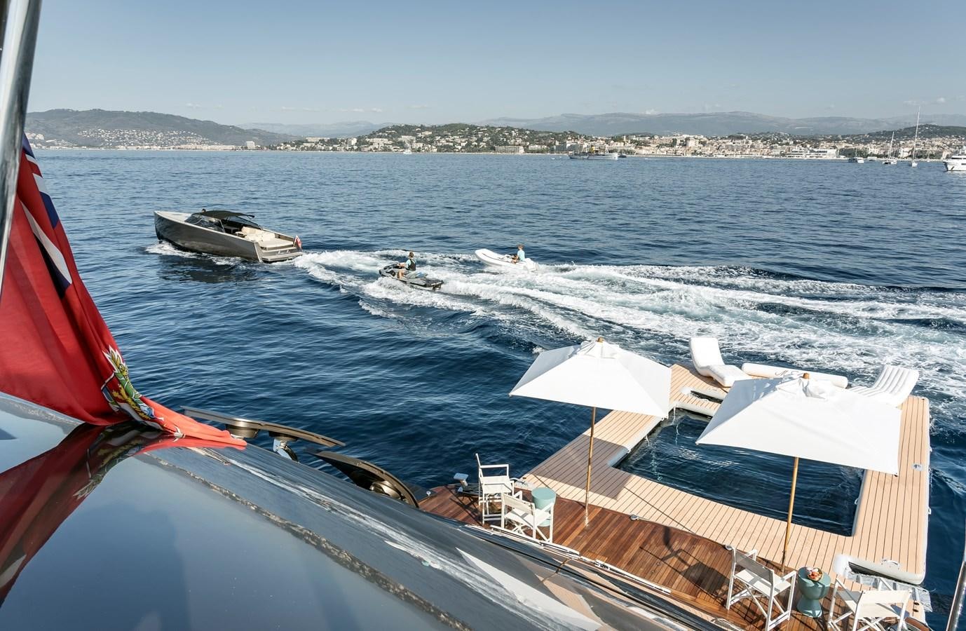 a boat on the water aboard MRS L Yacht for Sale