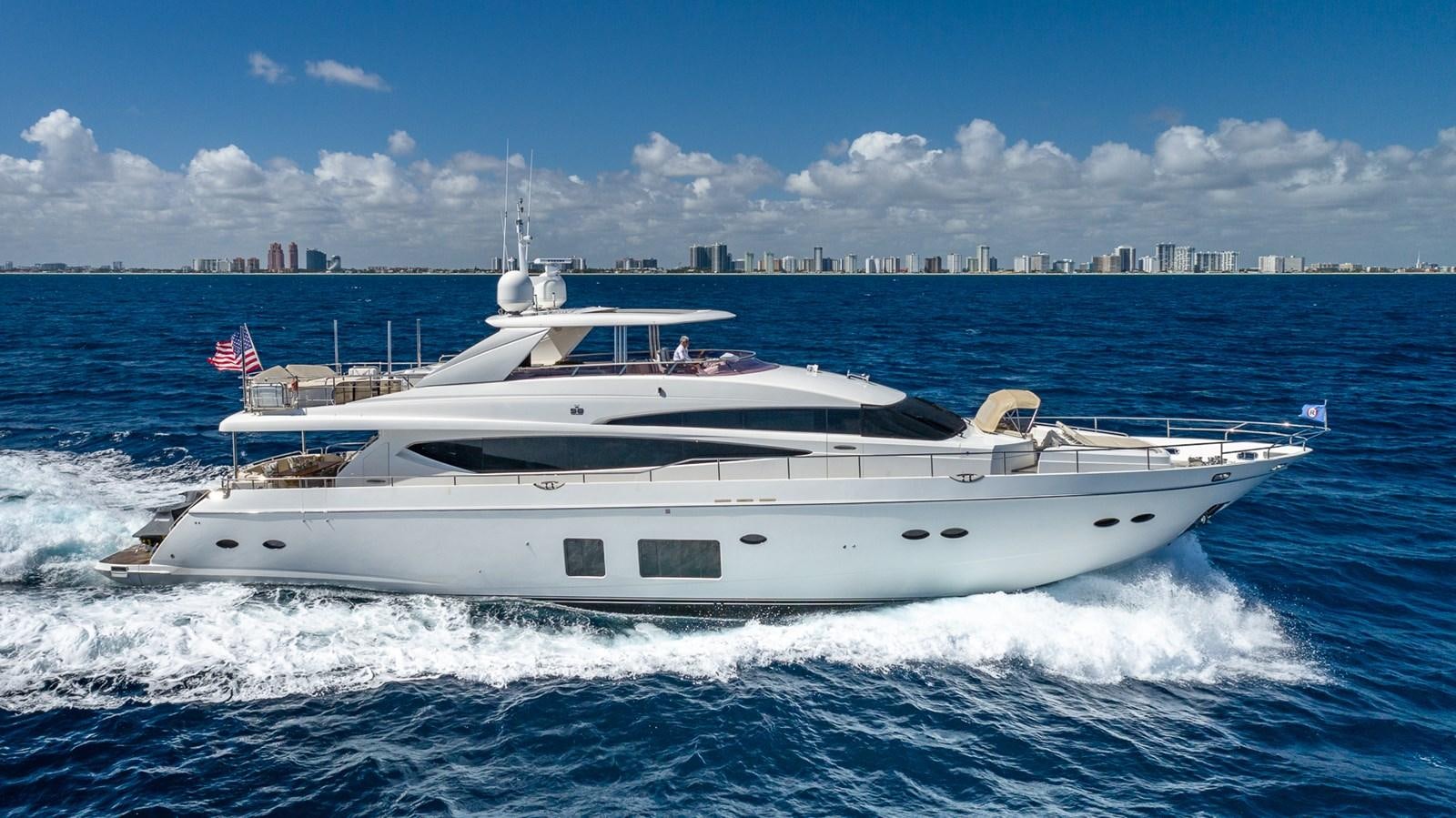 a white yacht on the water aboard BELLA RONA Yacht for Sale