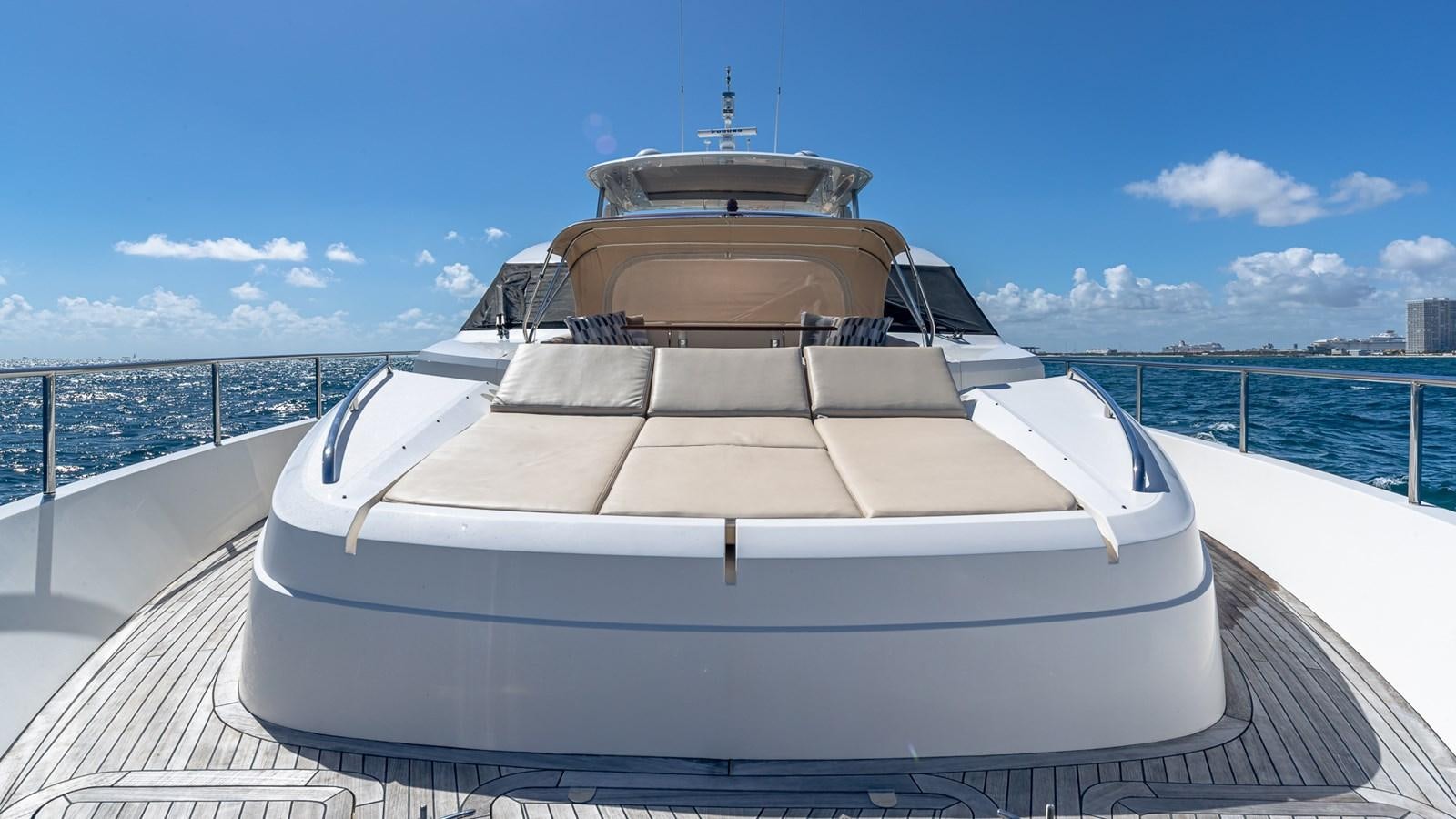 a boat on a deck aboard BELLA RONA Yacht for Sale