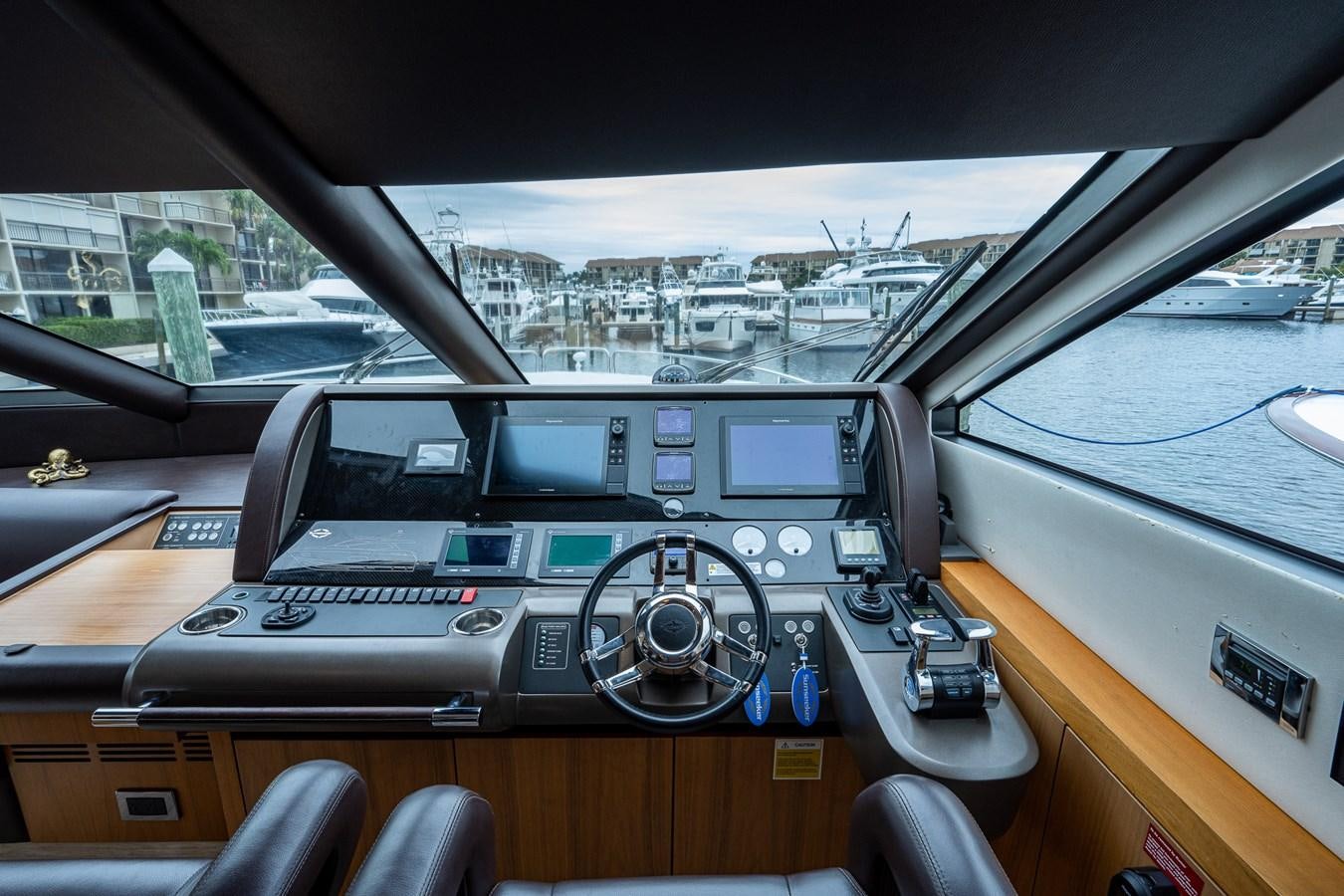 inside of a car aboard 212 Yacht for Sale