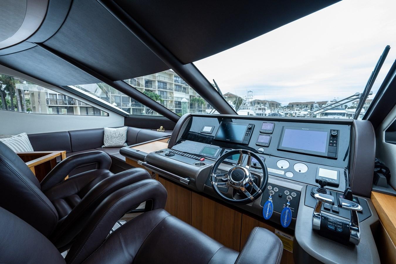 inside of a car aboard 212 Yacht for Sale