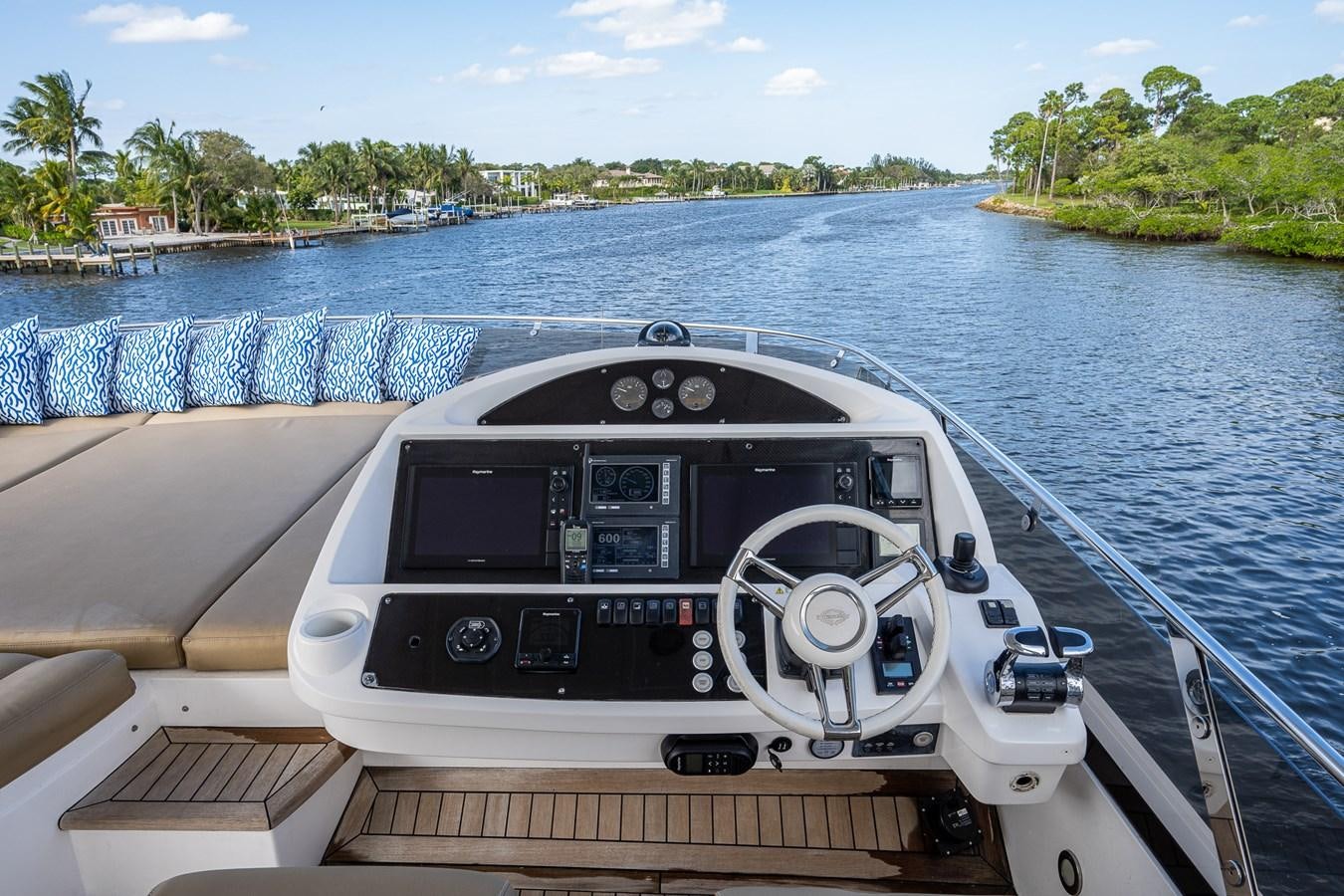a car driving on a boat aboard 212 Yacht for Sale