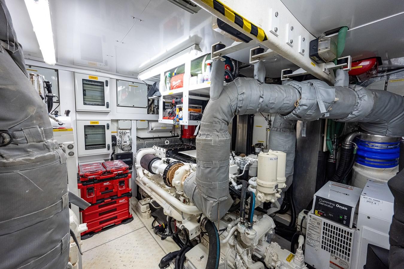 a large machine in a room aboard 212 Yacht for Sale