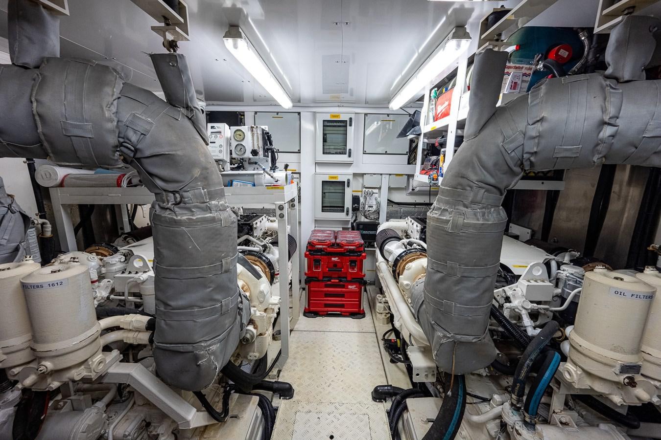 a room with machinery aboard 212 Yacht for Sale