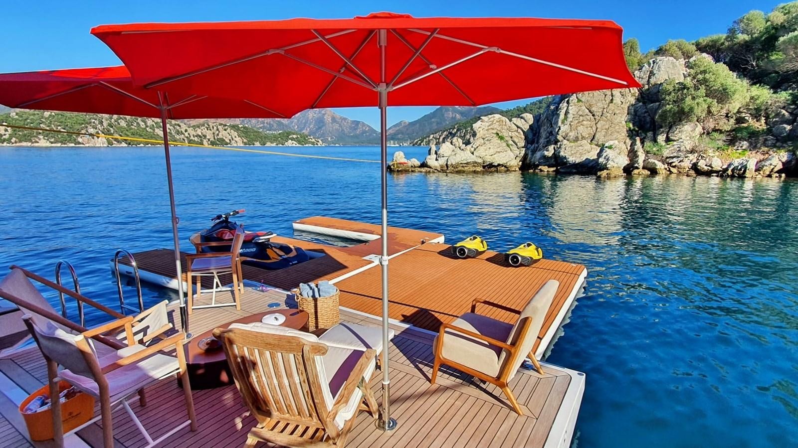 a boat on the water aboard GOLDEN LIFE Yacht for Sale