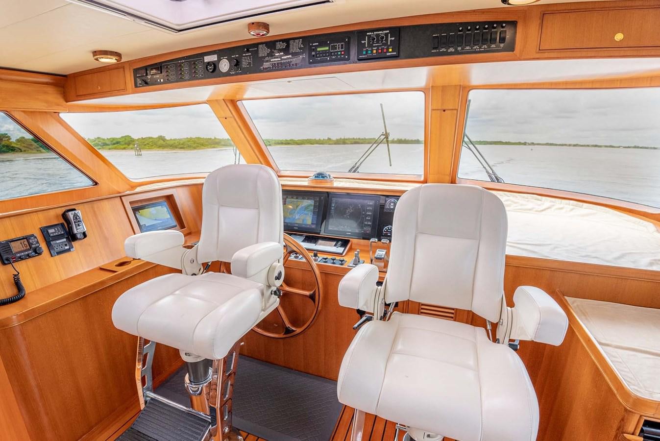 a vehicle with seats and a table aboard SOMEDAY CAME Yacht for Sale
