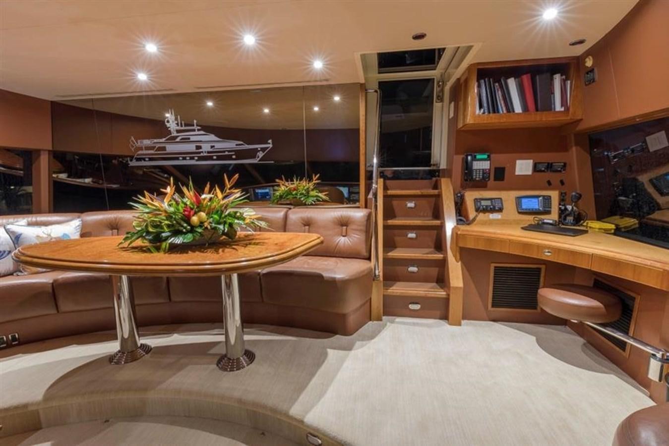 a room with a desk and a bed aboard NO NAME 112 Yacht for Sale