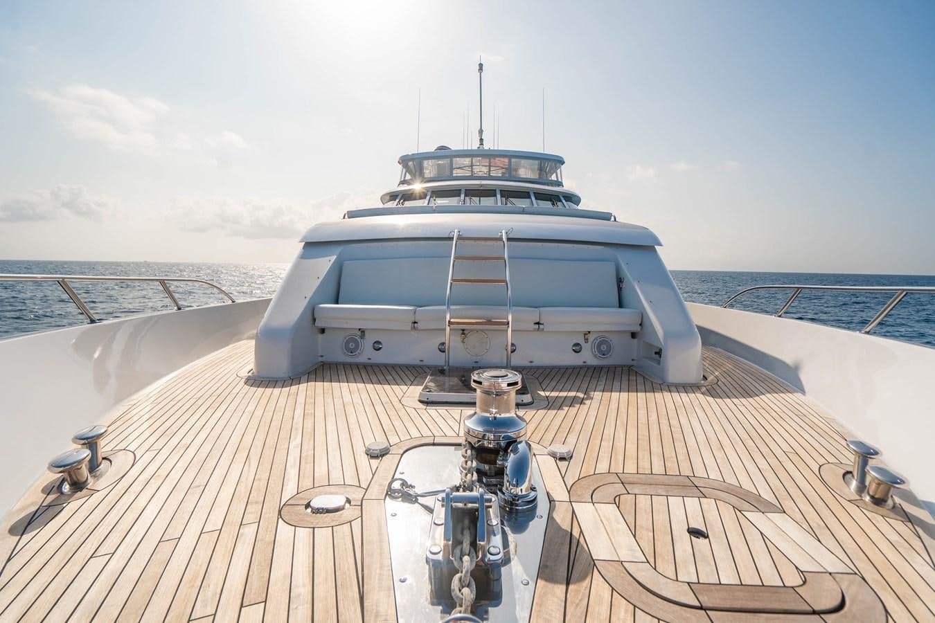 a boat on a deck aboard INEVITABLE Yacht for Sale