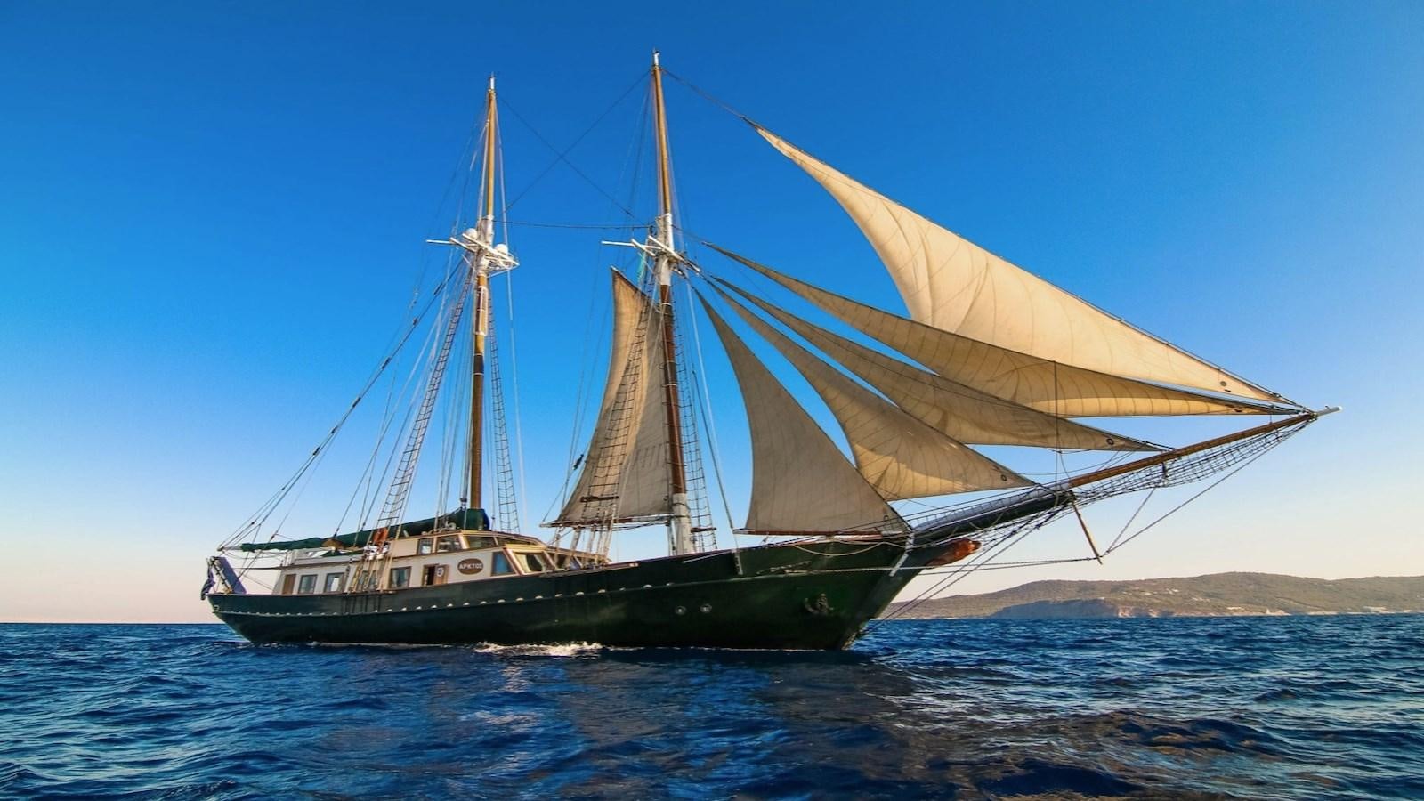 a sailboat on the water aboard ARKTOS Yacht for Sale