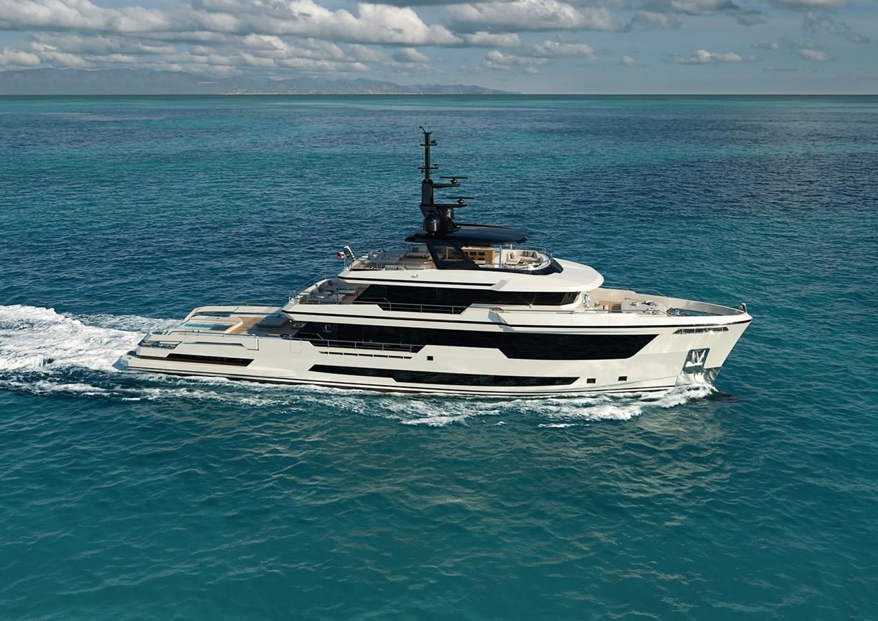 a white boat in the water aboard COLUMBUS CROSSOVER 42/01 Yacht for Sale