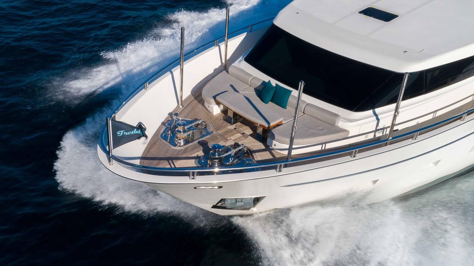 a boat on the water aboard 106 FLYBRIDGE Yacht for Sale
