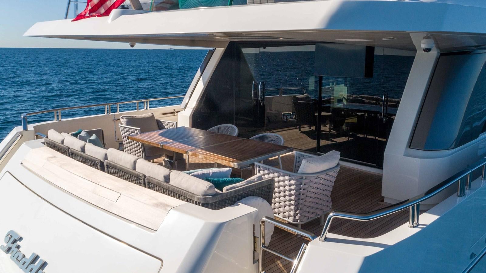 a boat on the water aboard 106 FLYBRIDGE Yacht for Sale