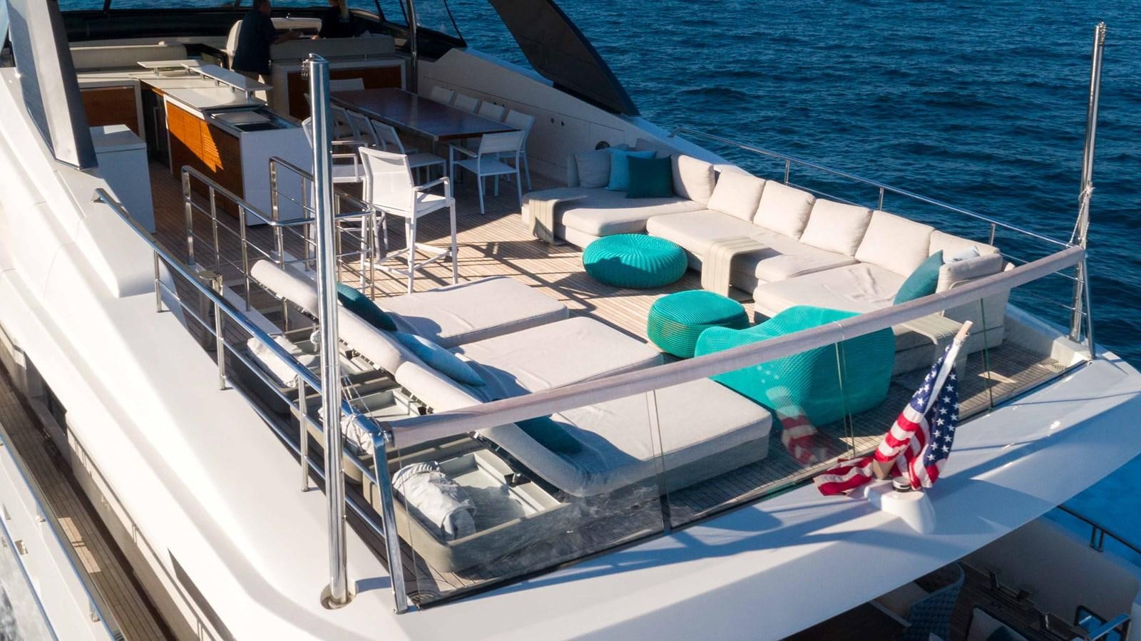 a boat on the water aboard 106 FLYBRIDGE Yacht for Sale