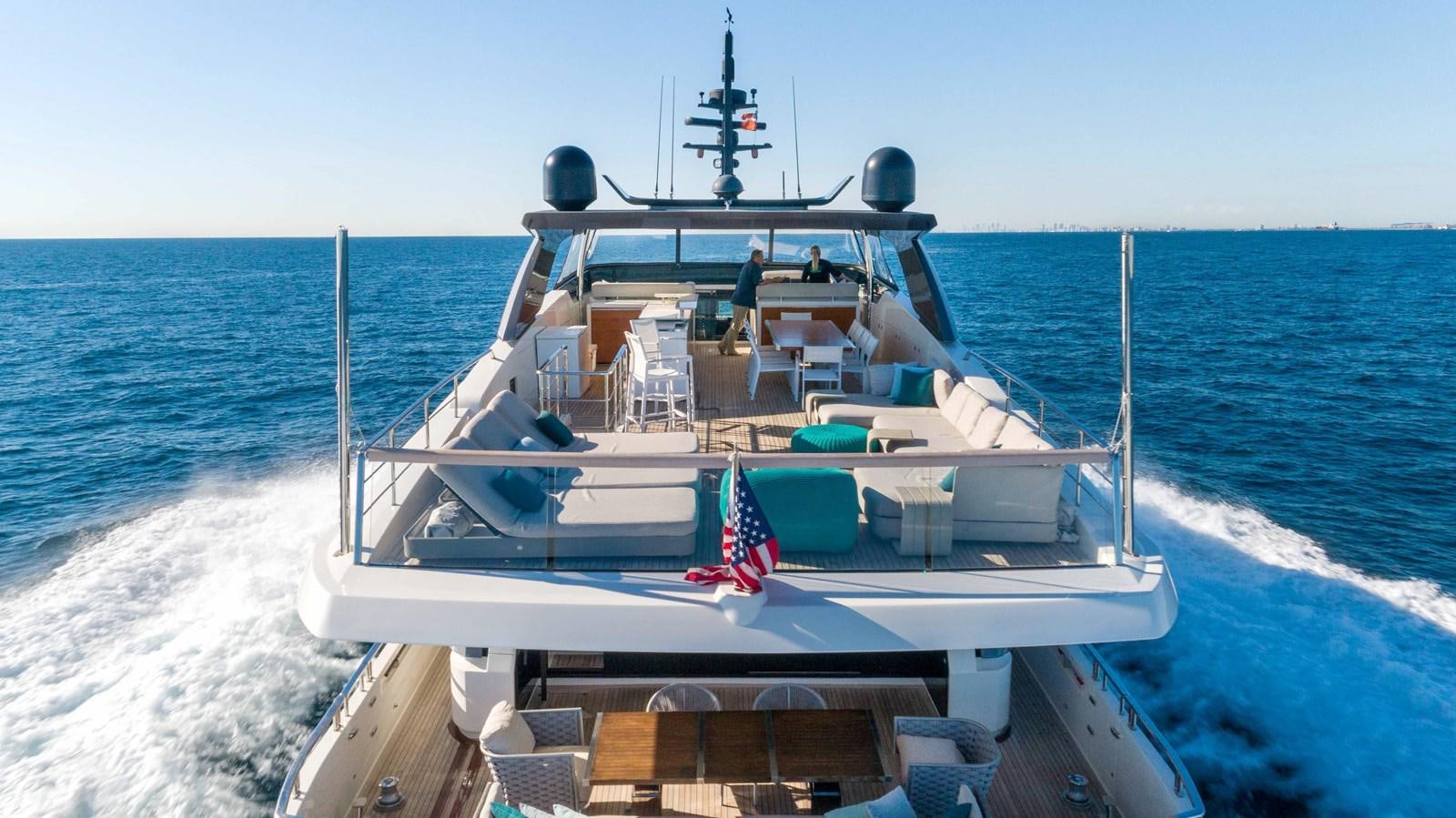a boat on the water aboard 106 FLYBRIDGE Yacht for Sale
