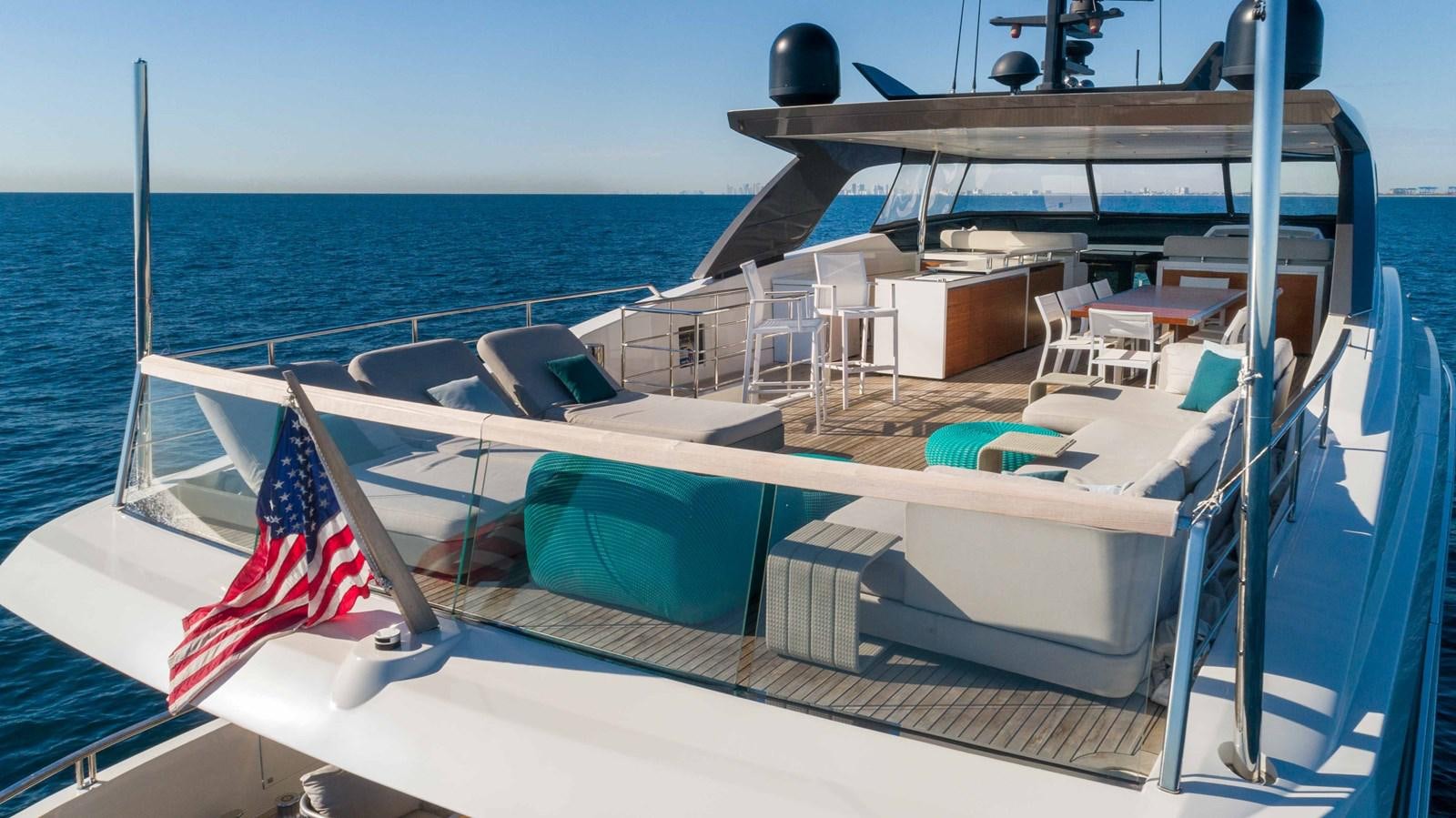 a boat on the water aboard 106 FLYBRIDGE Yacht for Sale