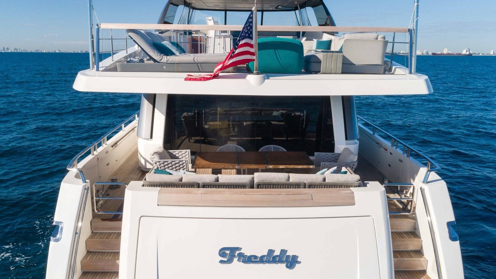 a boat on the water aboard 106 FLYBRIDGE Yacht for Sale