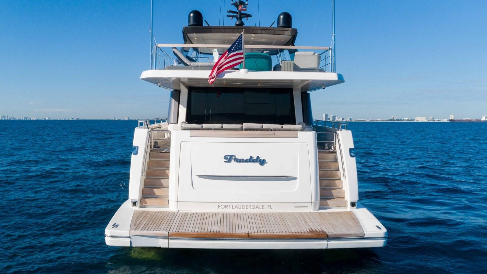 a boat on the water aboard 106 FLYBRIDGE Yacht for Sale