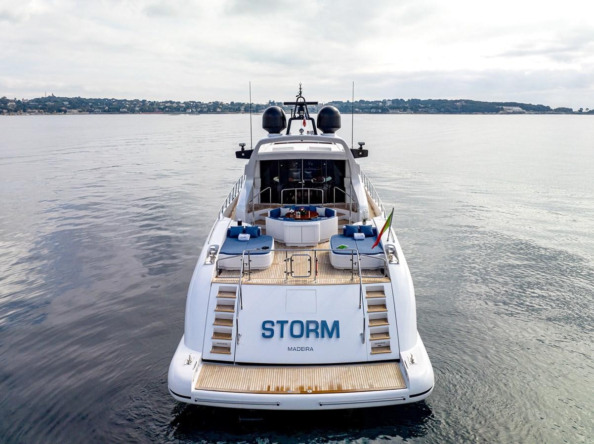 a boat on the water aboard STORM Yacht for Sale