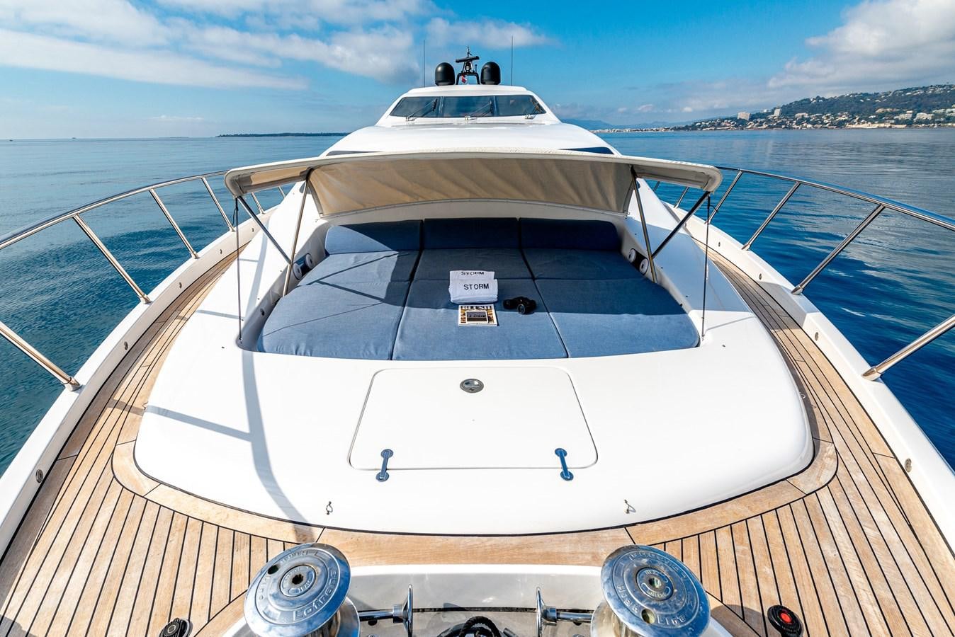 a boat on the water aboard STORM Yacht for Sale