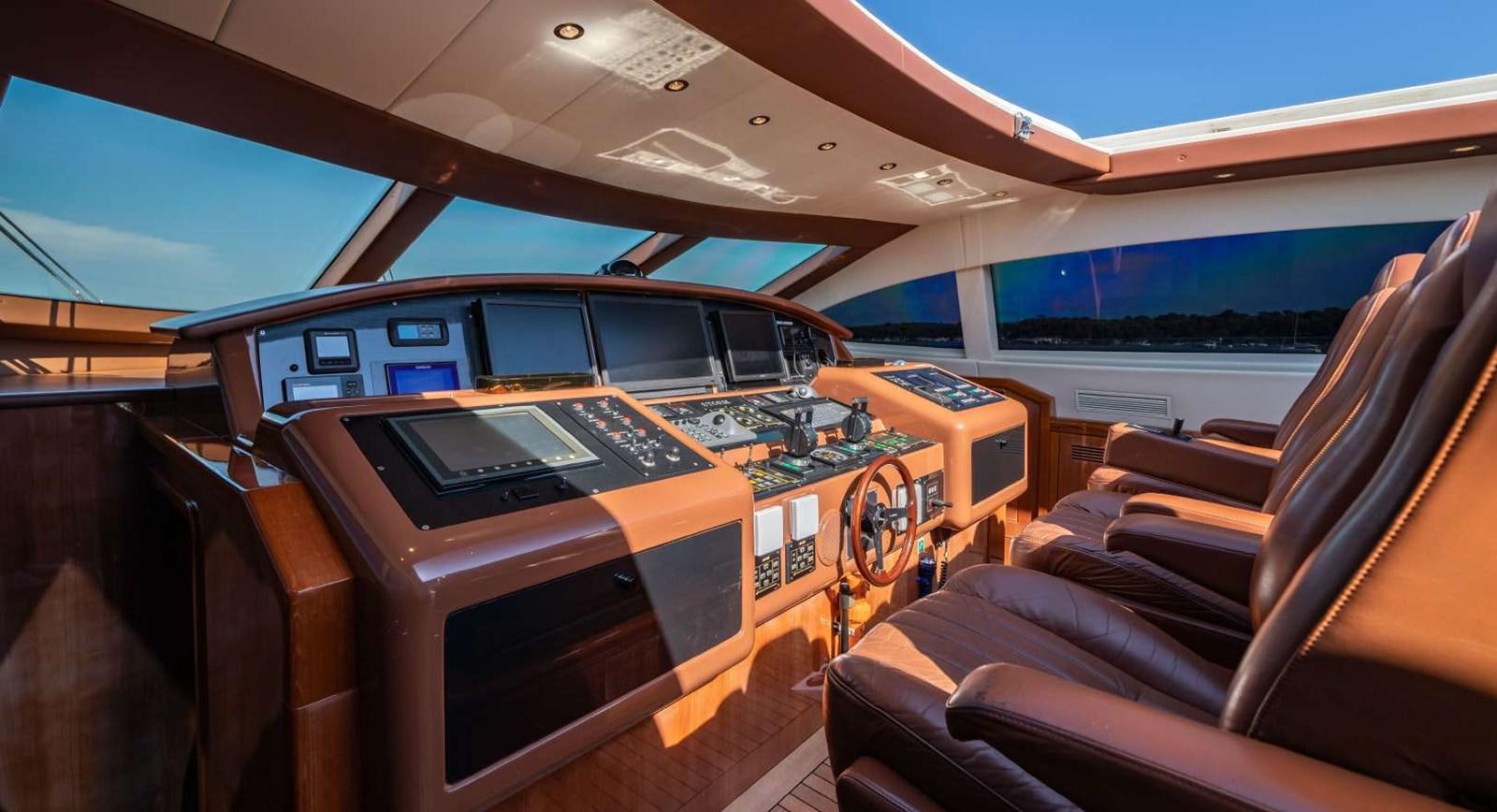 inside of an airplane aboard STORM Yacht for Sale