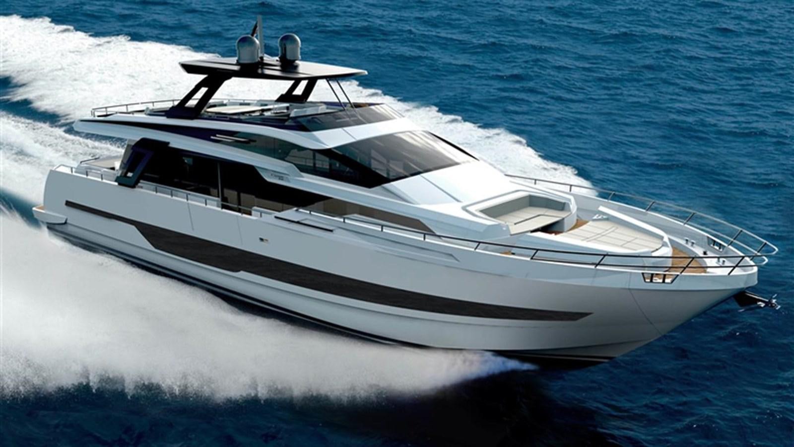 a white yacht on the water aboard CECILOU Yacht for Sale