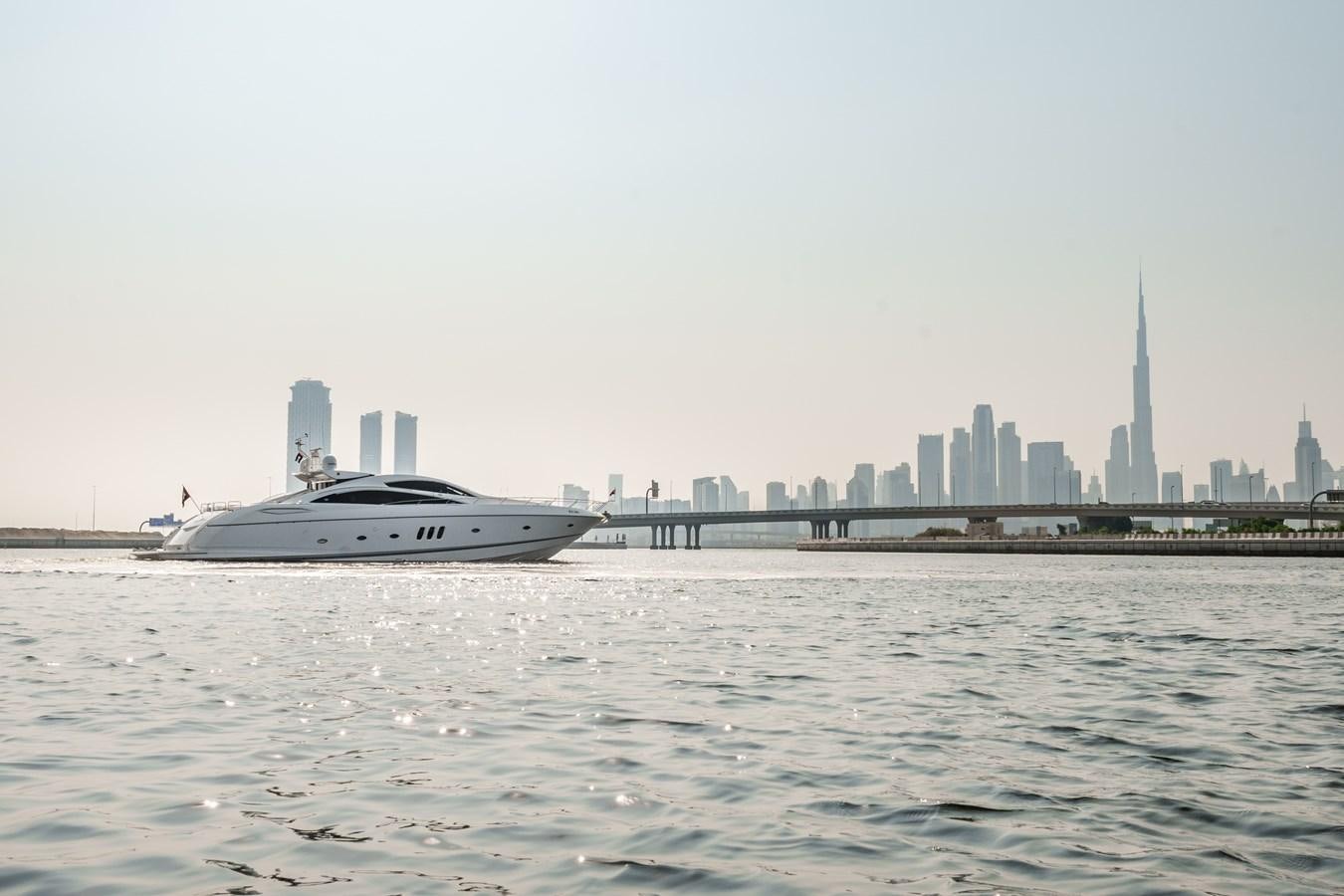 a boat on the water aboard MILA DUBAI Yacht for Sale