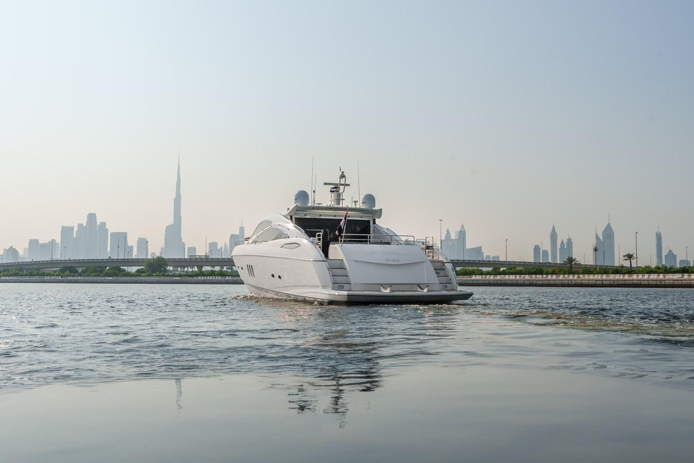 a boat on the water aboard MILA DUBAI Yacht for Sale