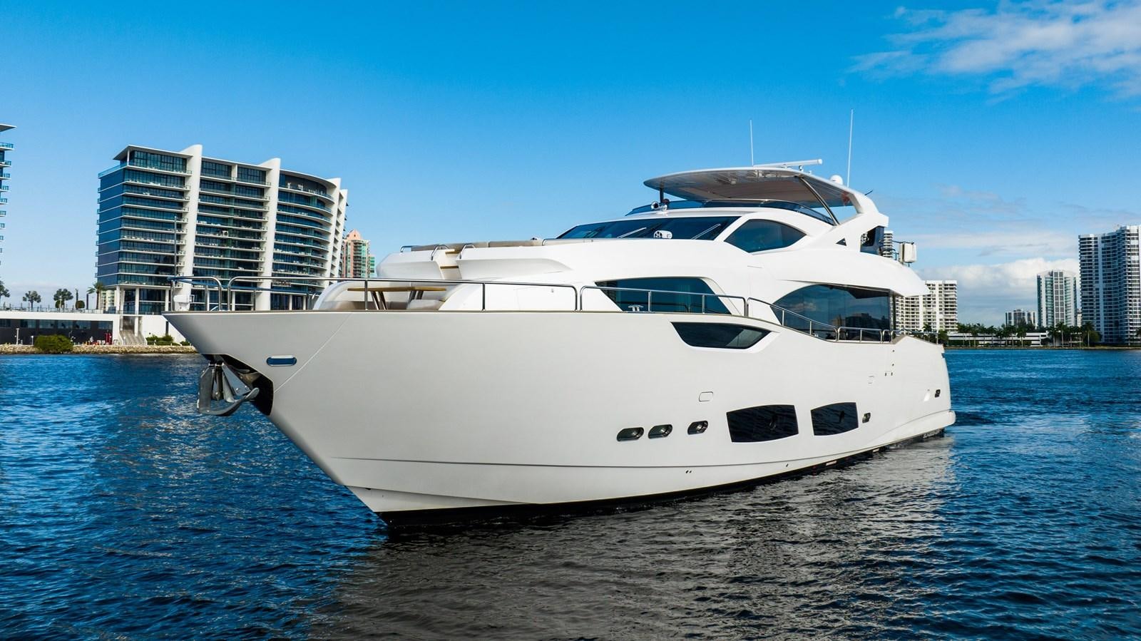 a white yacht on the water aboard MANDALA Yacht for Sale